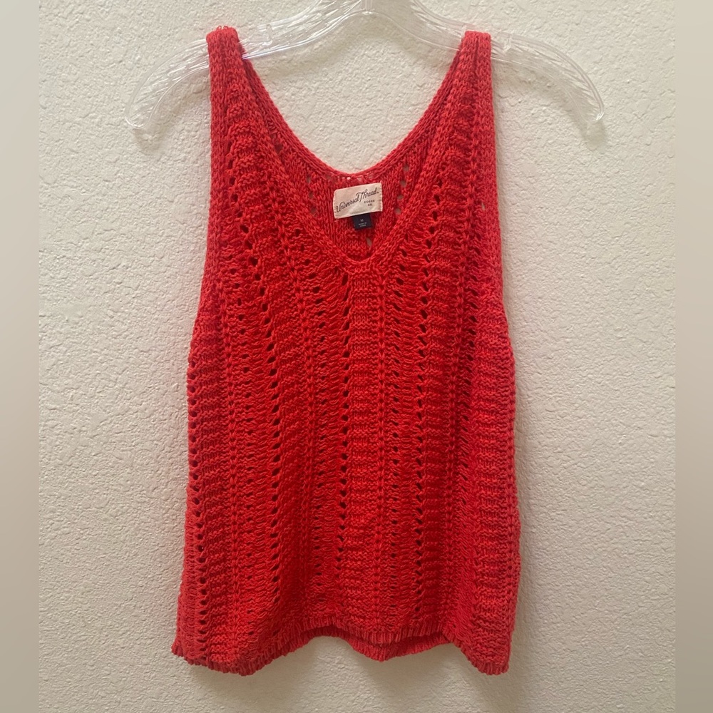 Crochet Top coral color